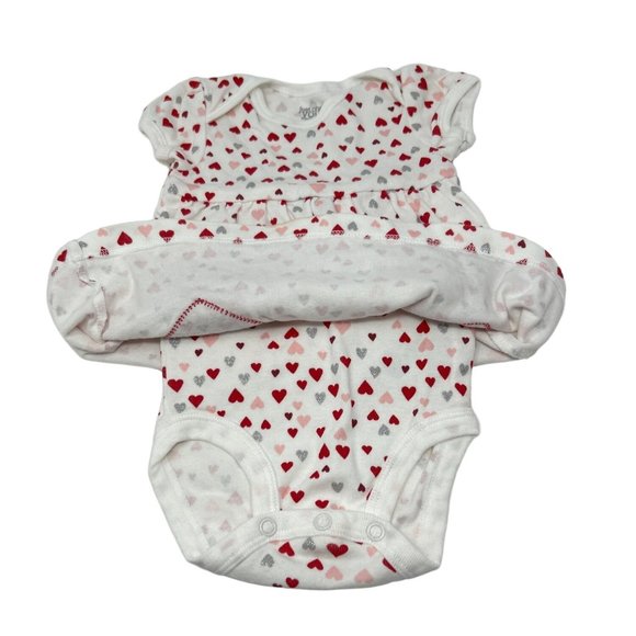 Baby Girl's Dress w/ Heart Design, Matching Shirt, & Sweatsuit - Size 6 Month - Picture 4 of 11